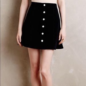 Alexa Chung for AG navy corduroy skirt